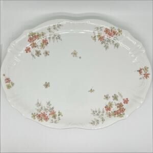 Vintage Theodore Haviland Limoges France Oval Serving Plate Platter Floral